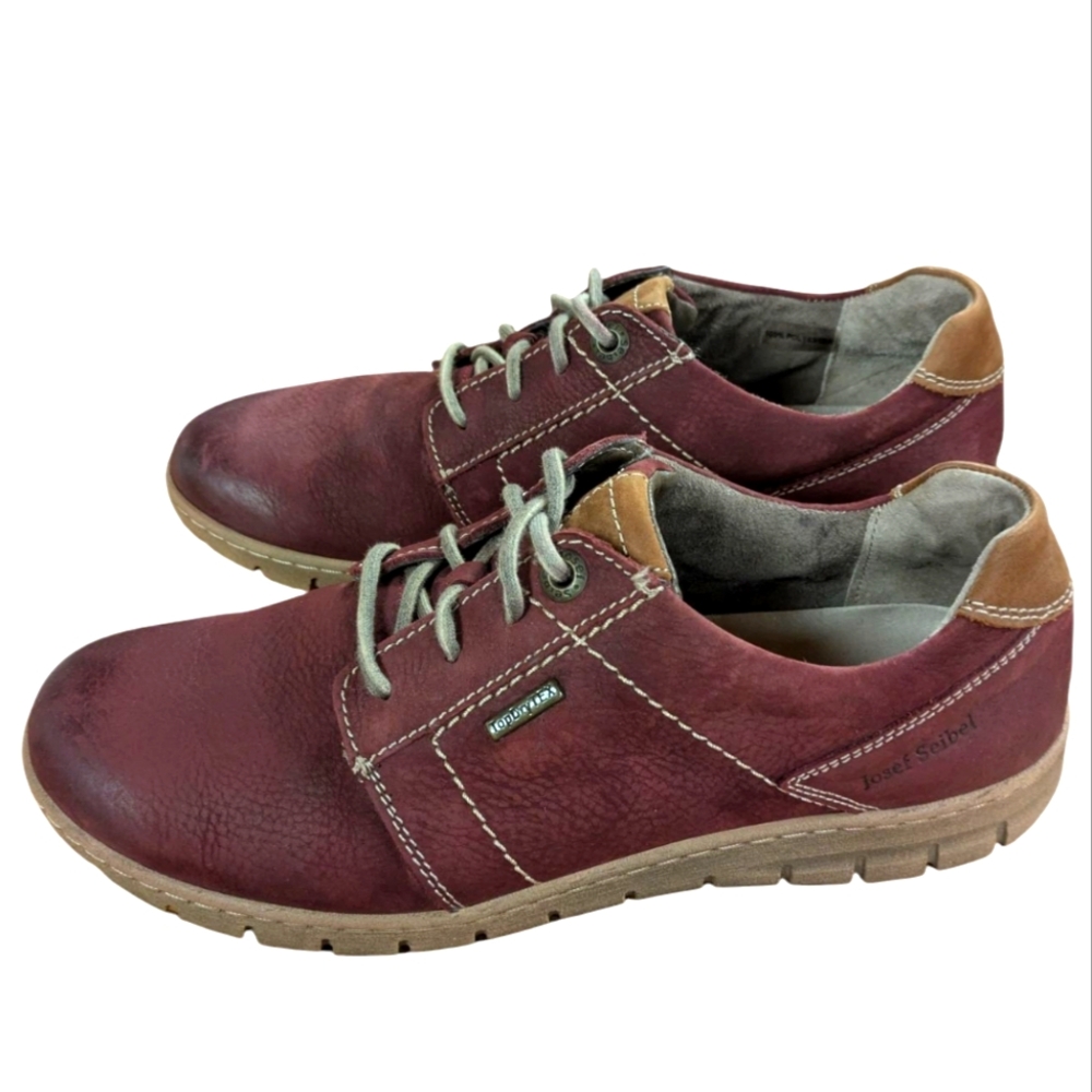 Josef Seibel Maroon and Tan Loafers